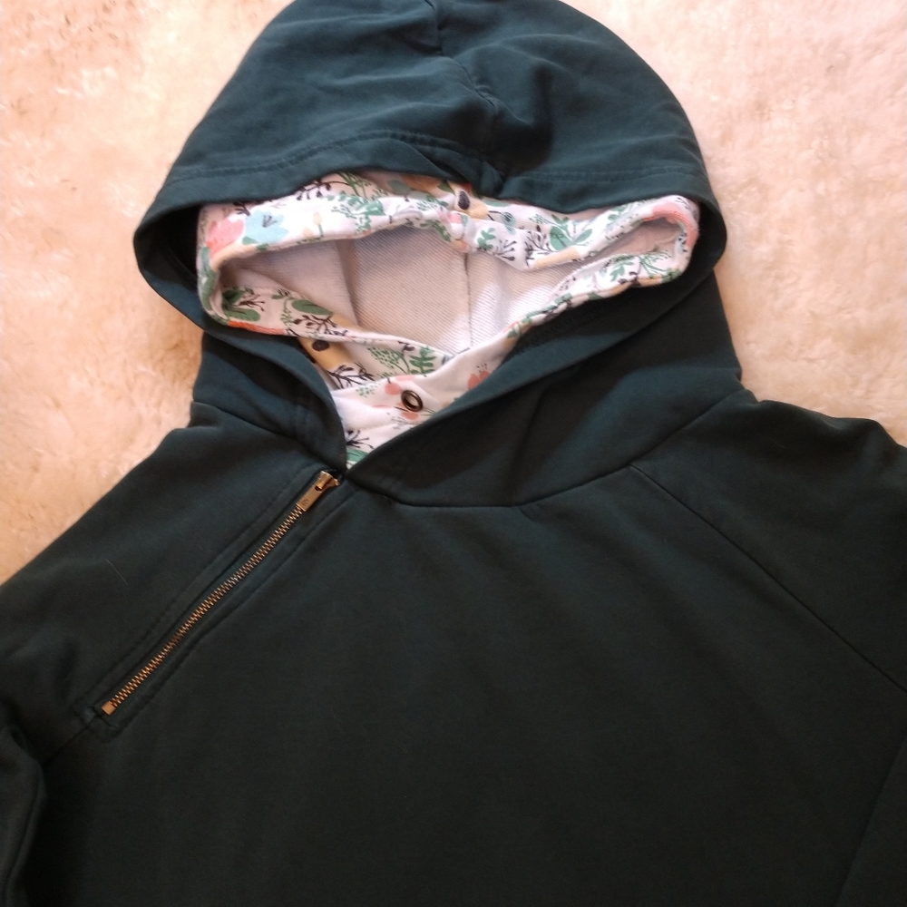 Double Hooded Tunic Sweatshirt